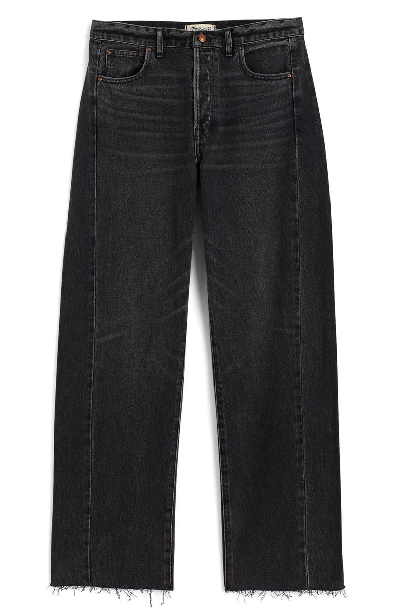 Madewell Pieced Barrel Leg Jeans, Alternate, color, Lockside Wash