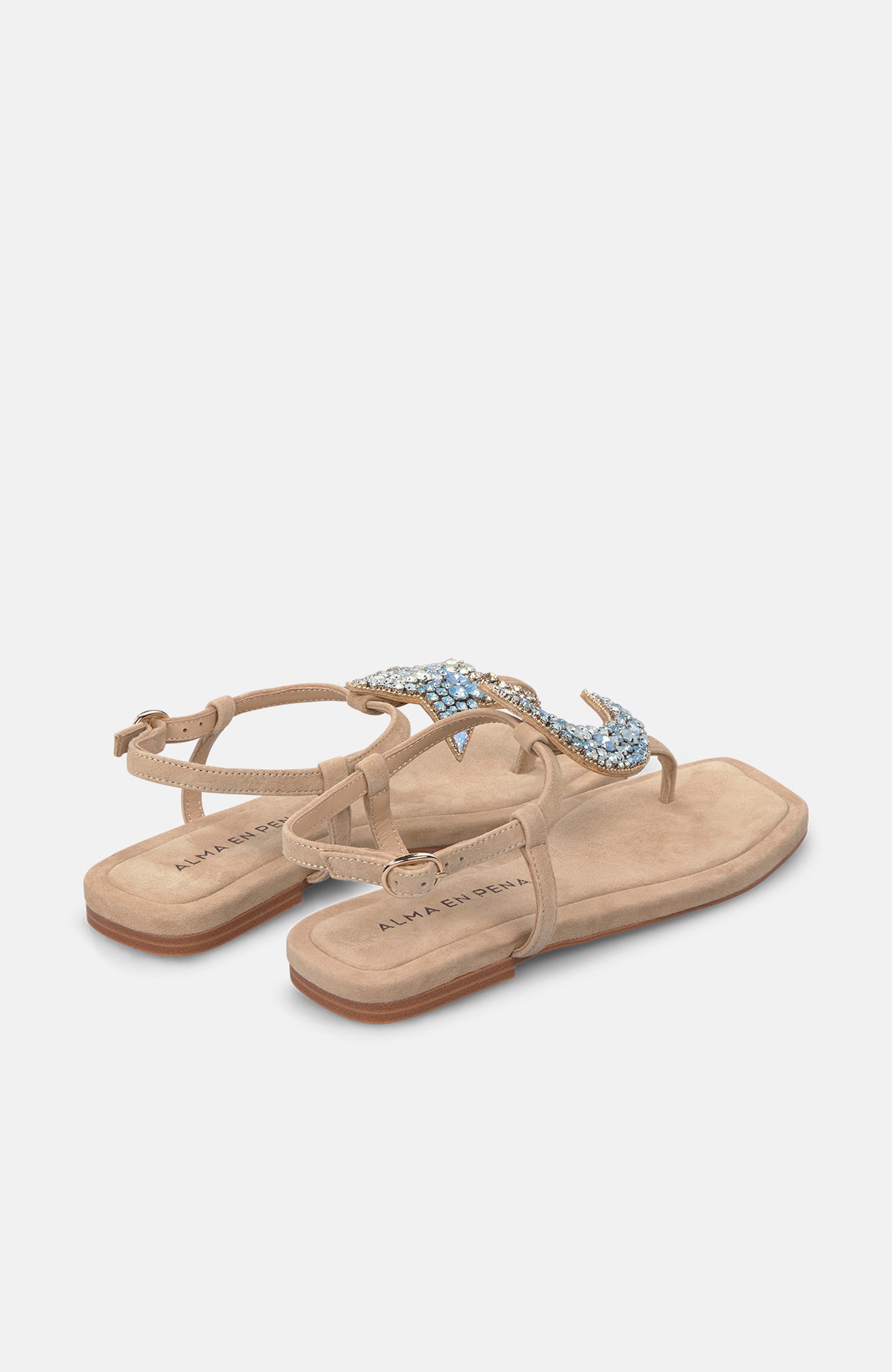 Rhinestone Detail Sandal, Alternate, color, Beige