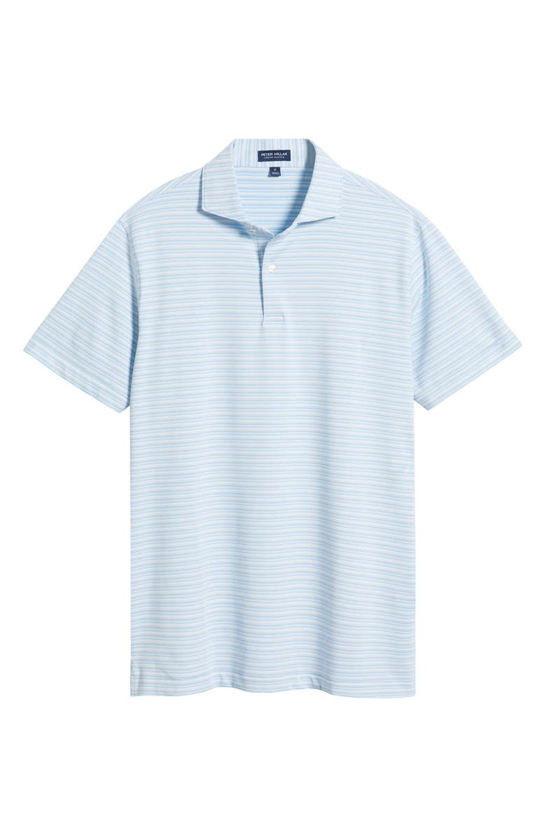 Peter Millar Chase Stripe Performance Jersey Polo, Alternate, color, Blue Frost