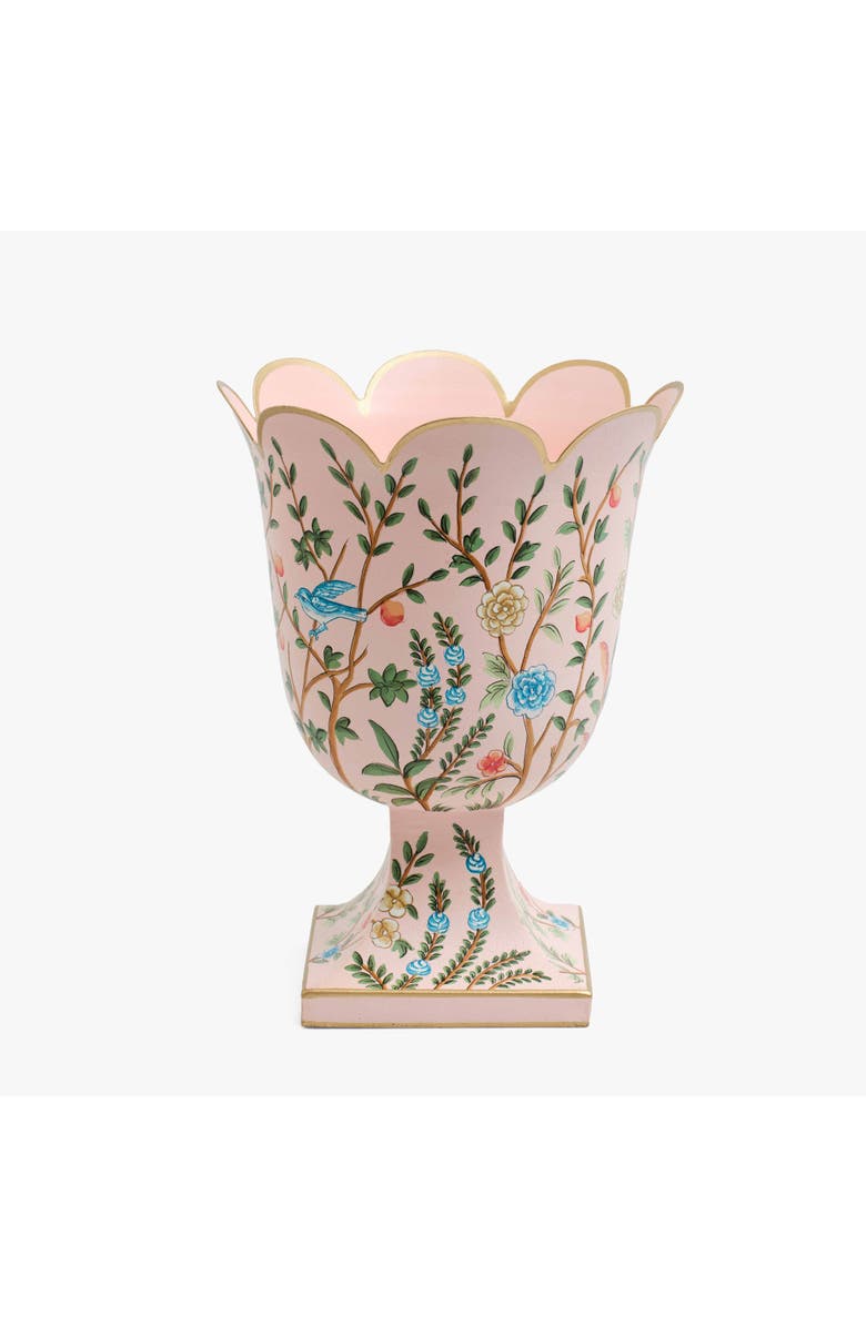 Mrs. Alice Pink Small Chinoiserie Tole Urn Vase, Alternate, color, Pink