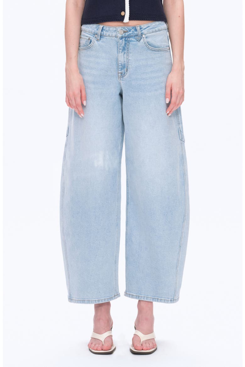 Mid Rise Balloon Jeans, Main, color, LIGHT BLUE