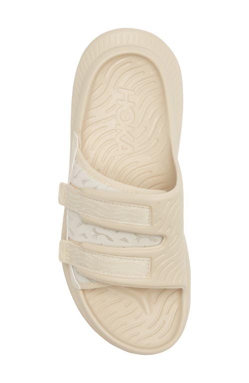 Hoka Gender Inclusive Ora Luxe Slide Sandal In Shortbread/eggnog