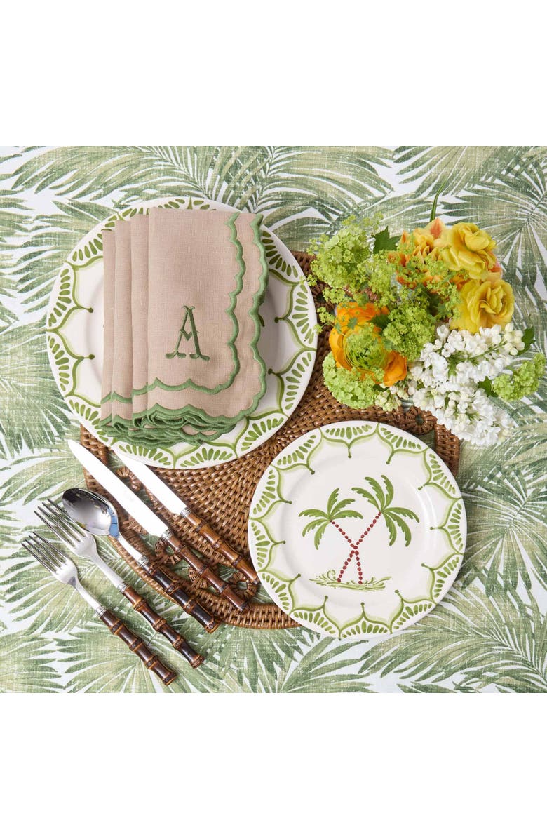 Mrs. Alice Jardin de Palmier Starter Plates, Alternate, color, Green