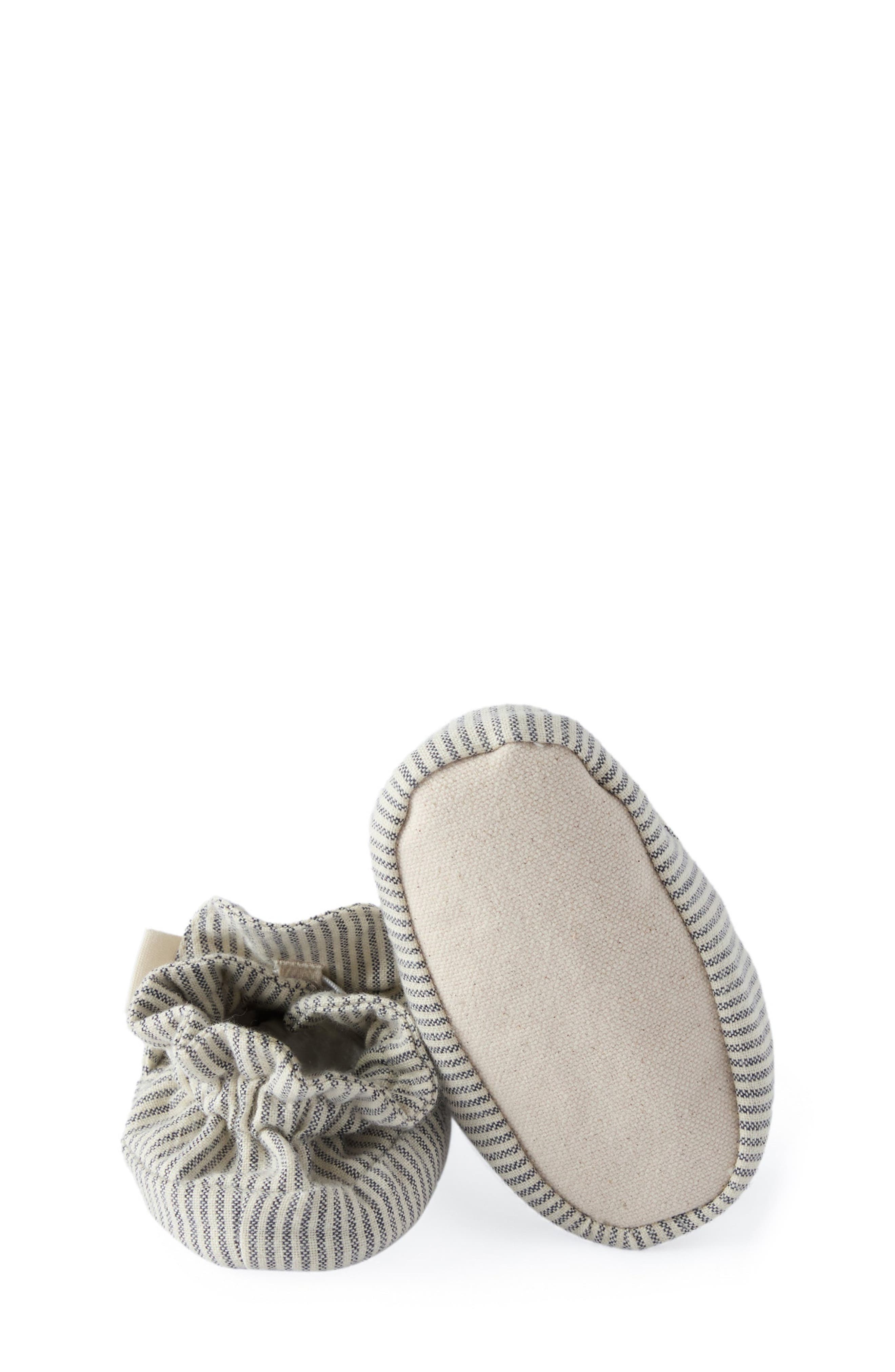 Pehr Organic Cotton Railroad Bootie, Alternate, color, Railroad