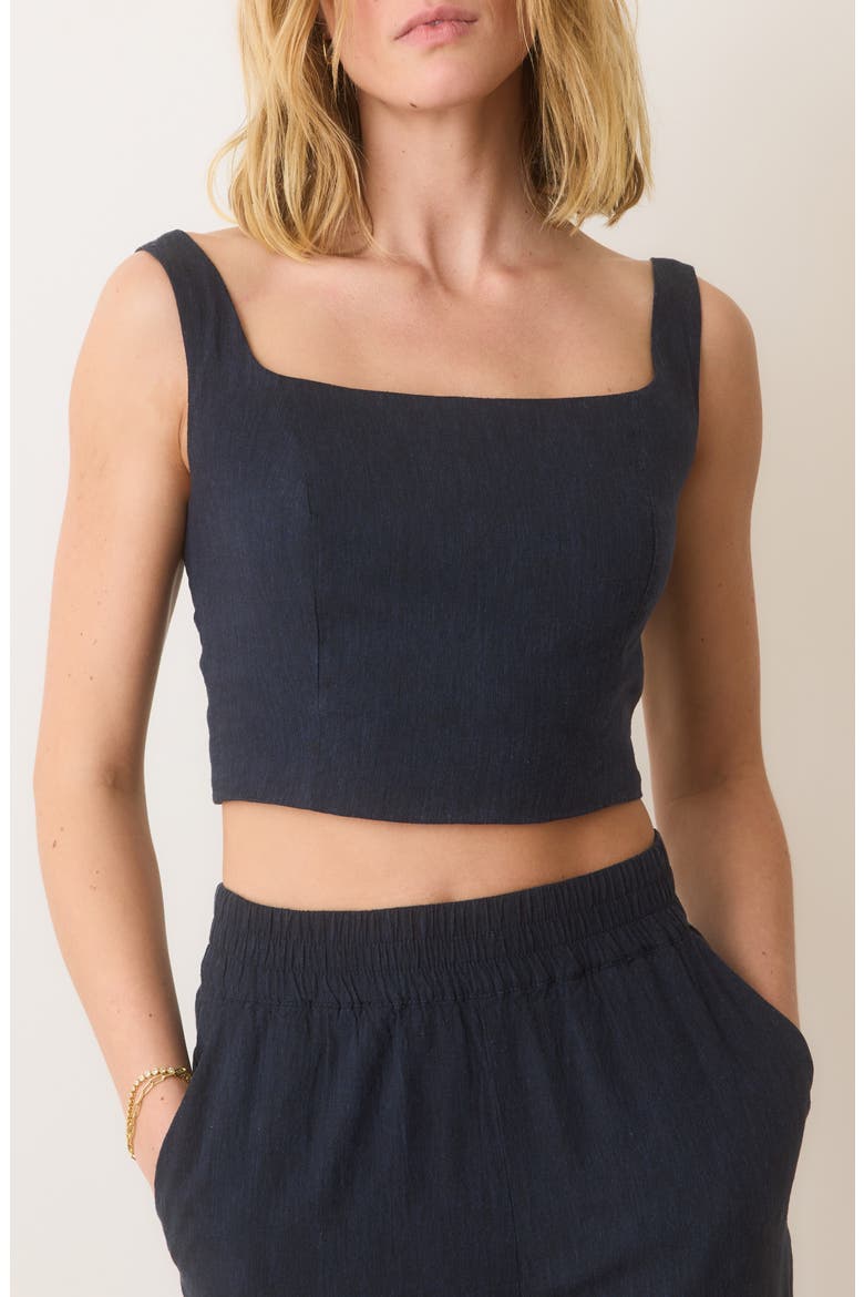 Zoe Crop Hemp Blend Camisole, Main, color, INDIA INK