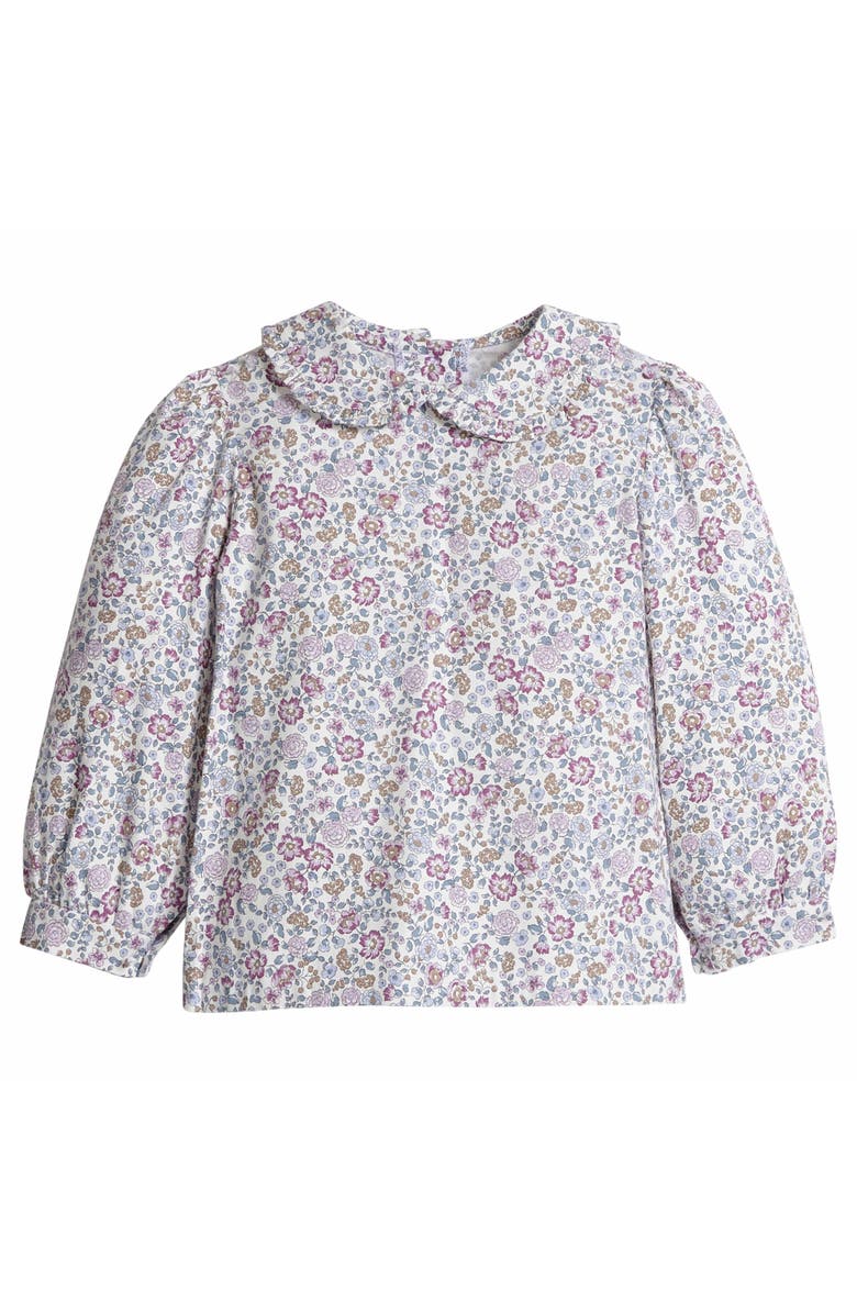 Little English Kids' Floral Ruffled Shirt Dress, Main, color, 