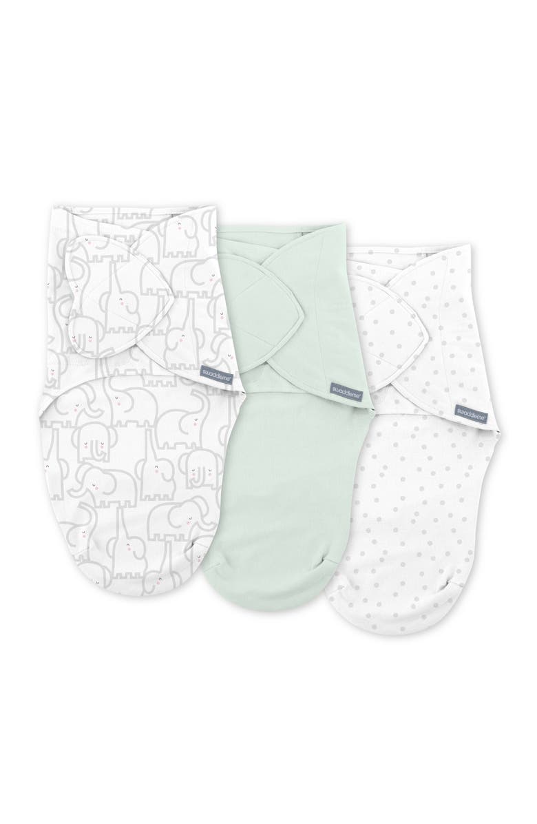 INGENUITY SwaddleMe by Ingenuity Monogram Collection Baby Swaddle, Main, color, White