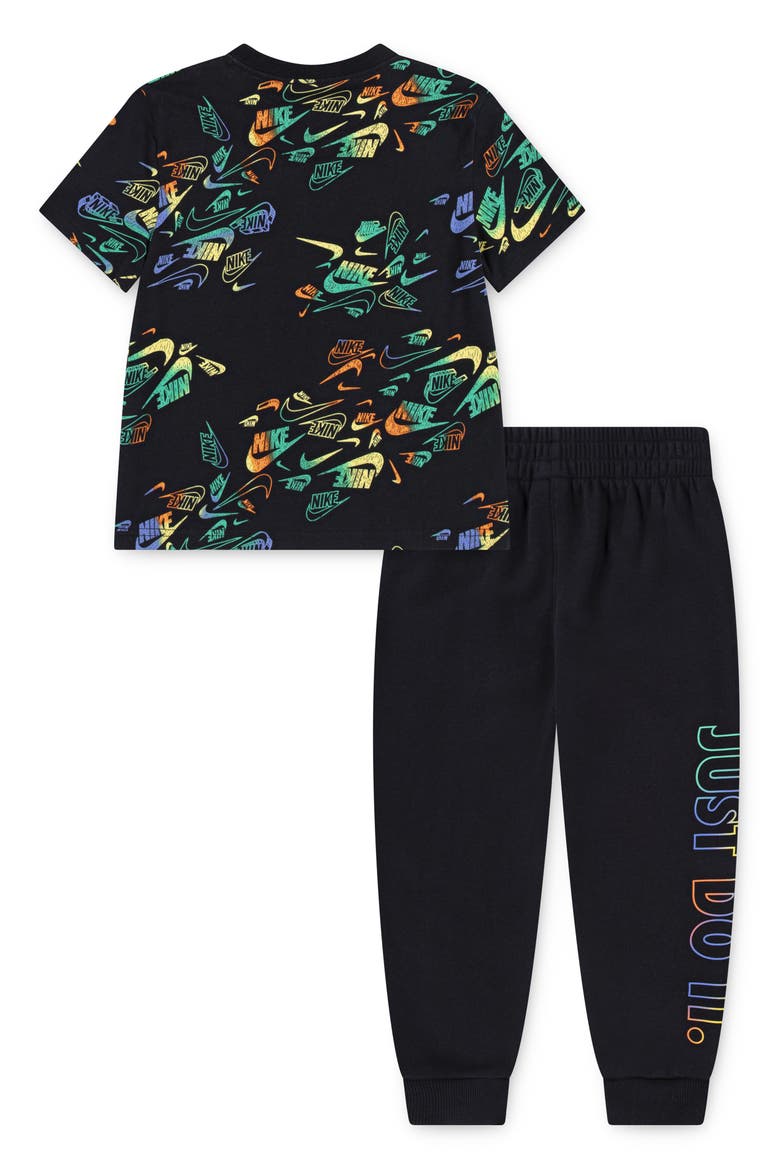Kids' Reveal T-Shirt & Pant Set, Alternate, color, BLACK