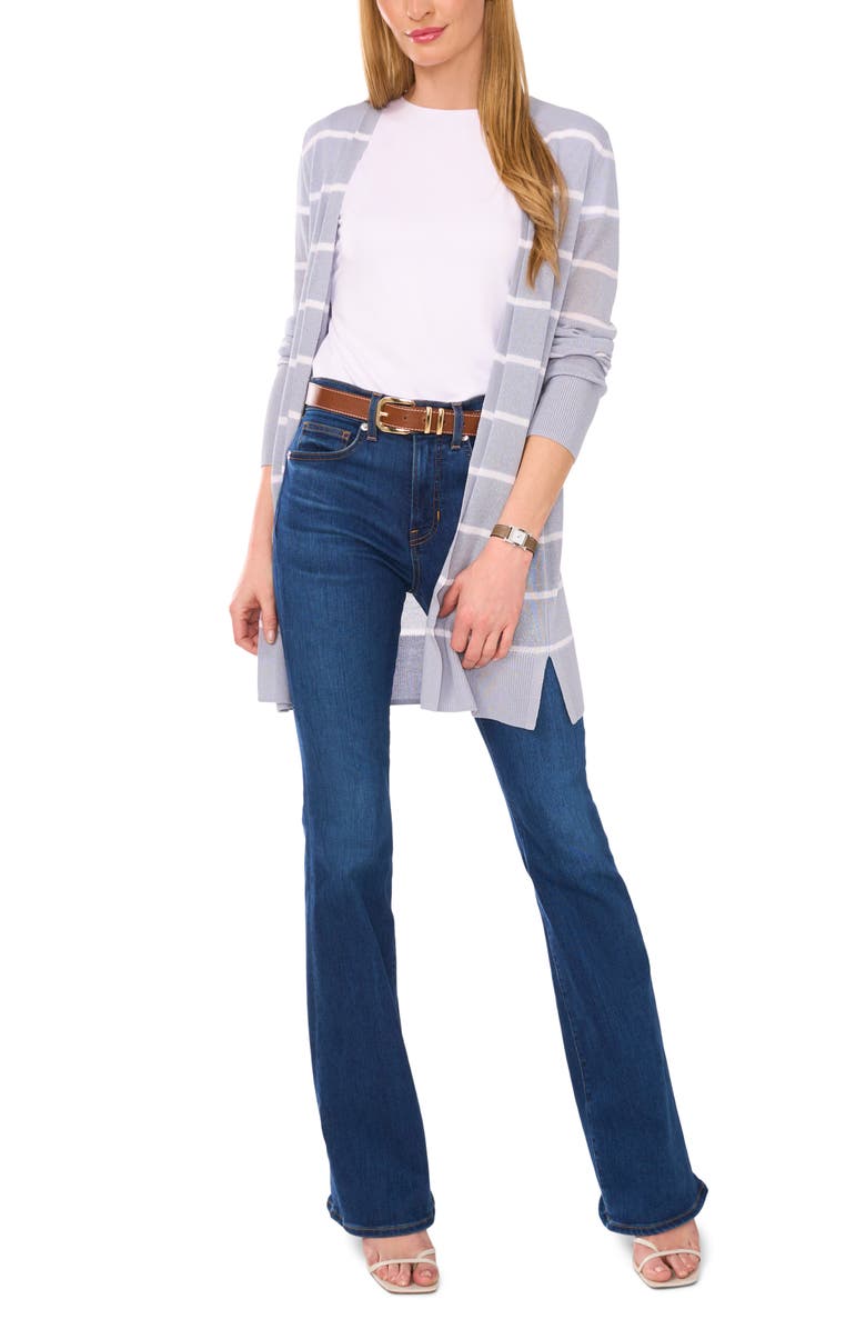 Halogen<sup>®</sup> Stripe Longline Cardigan, Alternate, color, Blue Fog