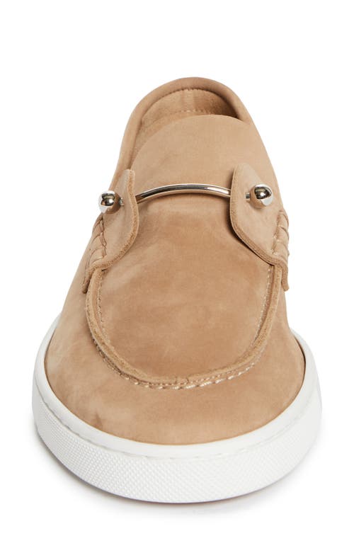 Christian Louboutin Chambeliboat Loafers In Beige Leather In Lionne