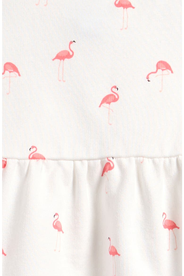 Flamingo Fun Cotton Blend Dress with Bloomers, Alternate, color, FLAMINGO PRINT