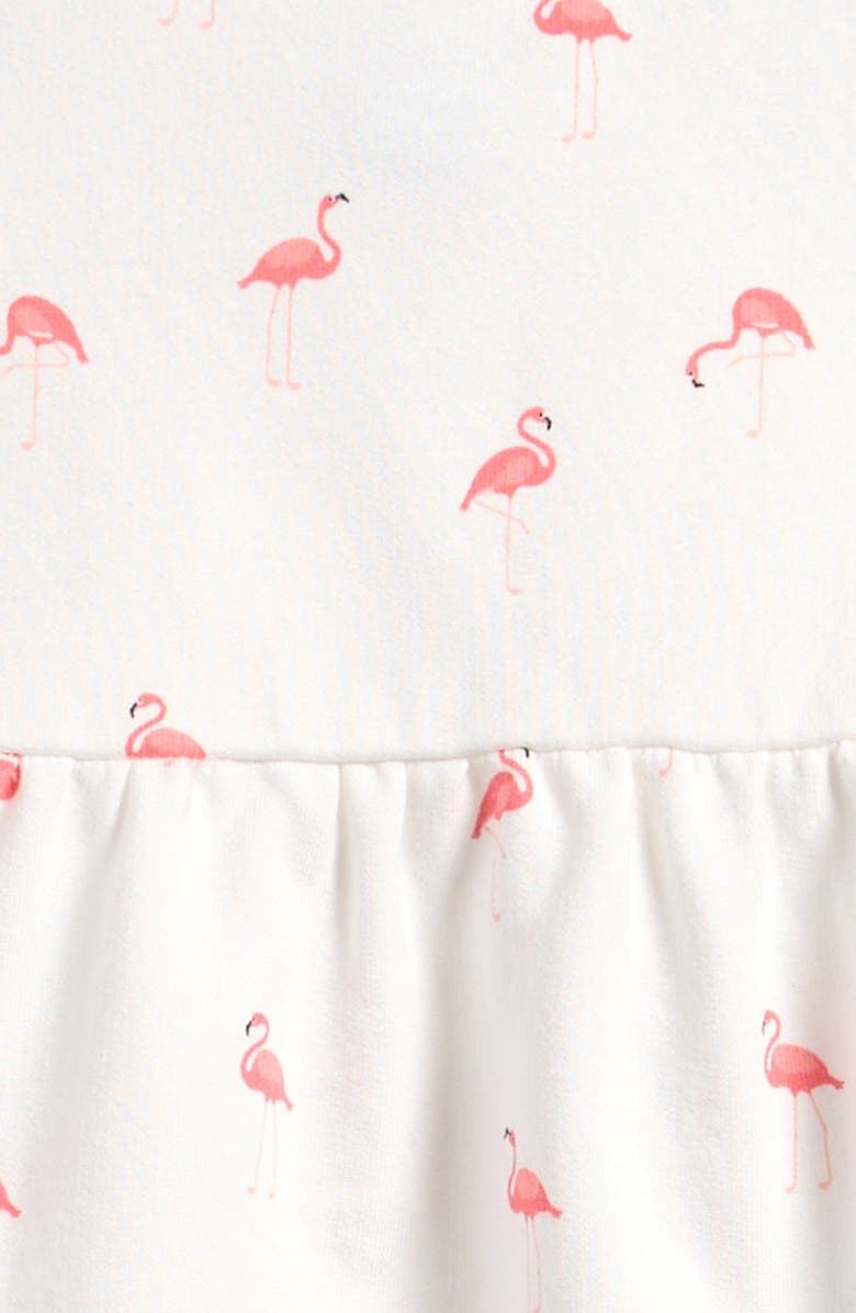 Splendid Flamingo Fun Cotton Blend Dress with Bloomers, Alternate, color, Flamingo Print