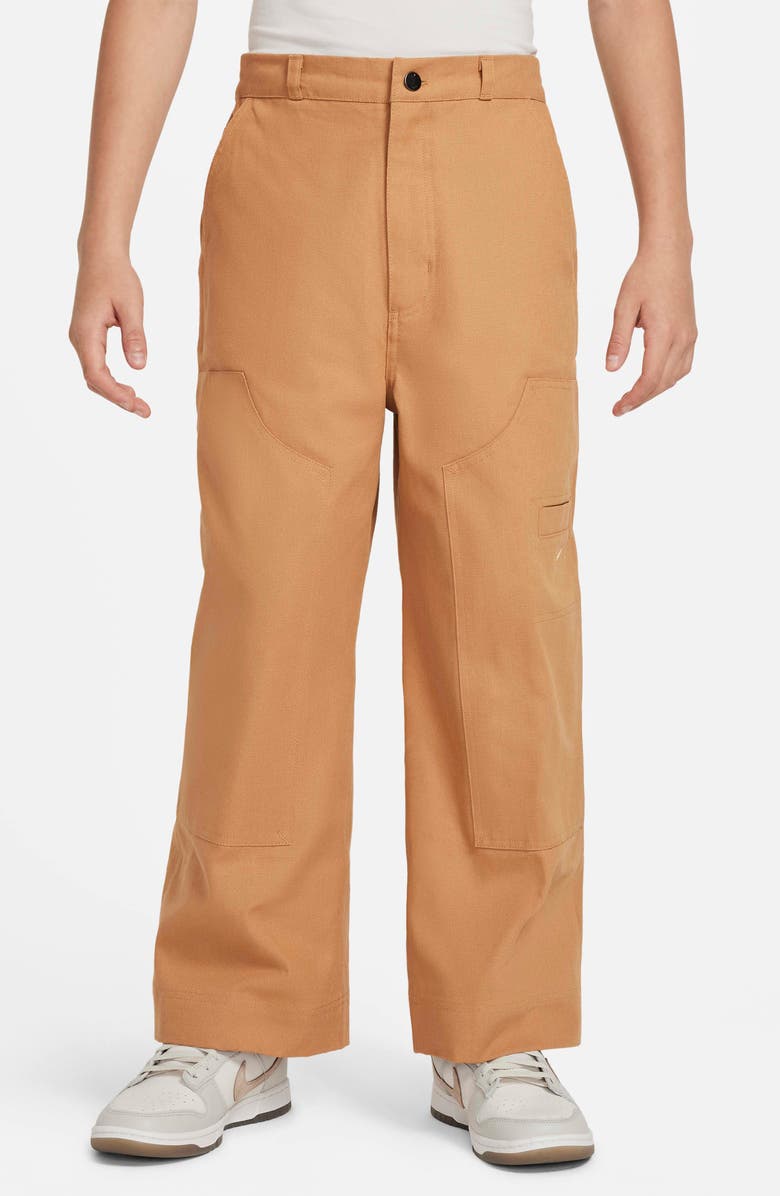 Nike Kids' Sportswear Metro Carpenter Pants, Main, color, 224 Flax/Twine