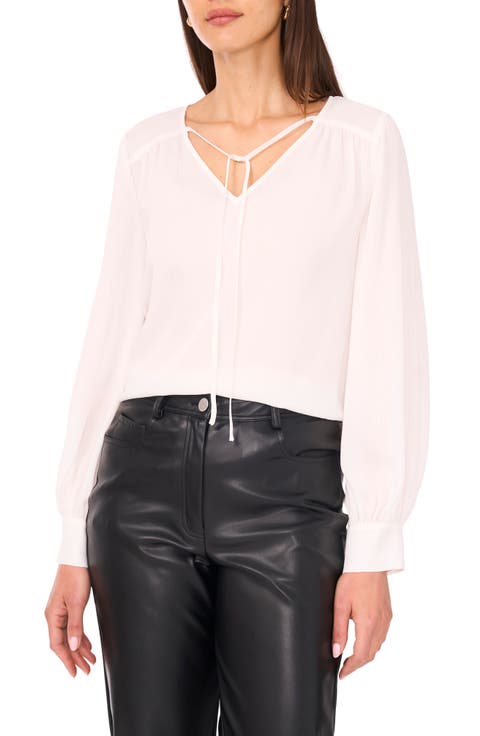 Split Neck Satin Top