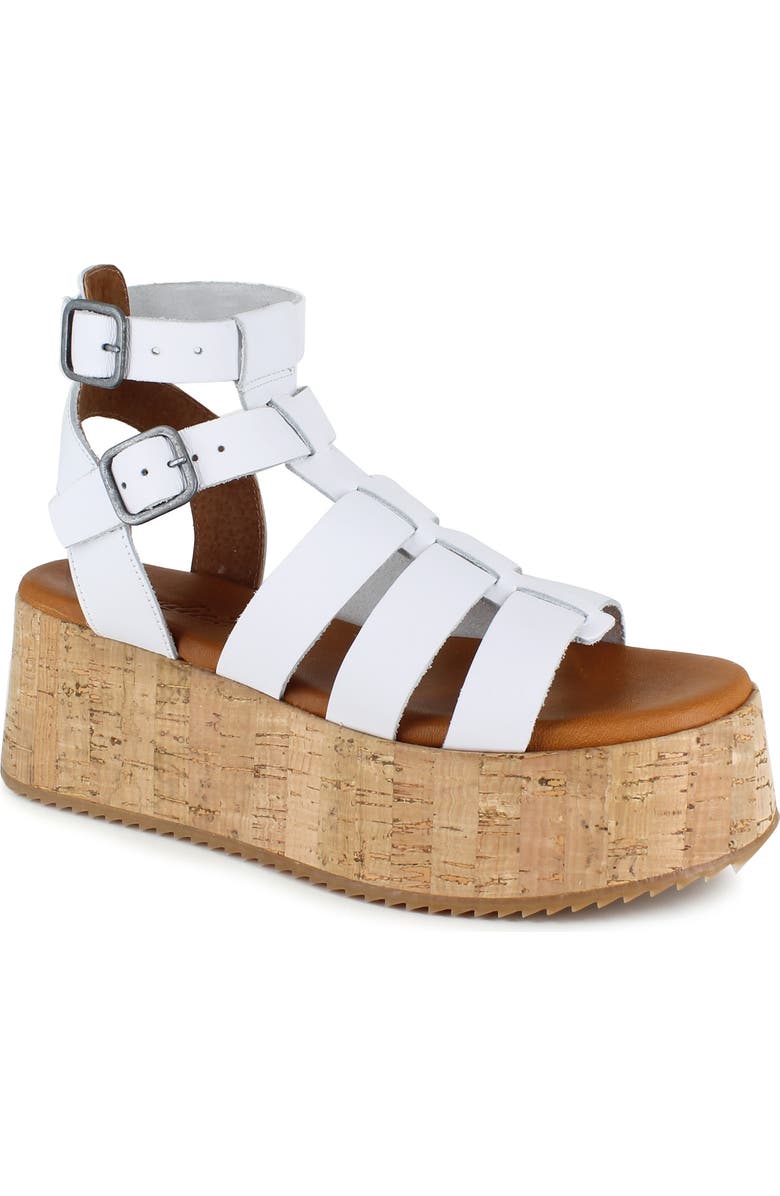 Candie's Moramy Ankle Strap Platform Sandal, Main, color, White