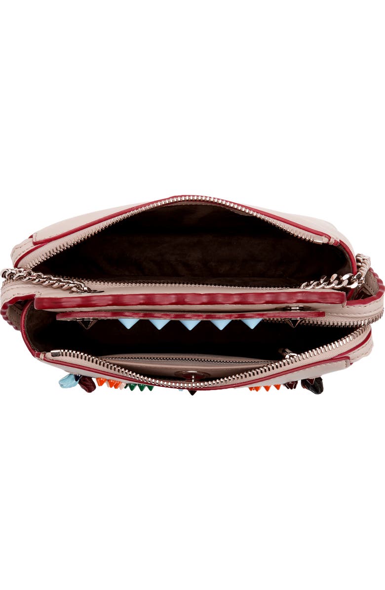 Fendi Small Dotcom Leather Shoulder Bag, Alternate, color,