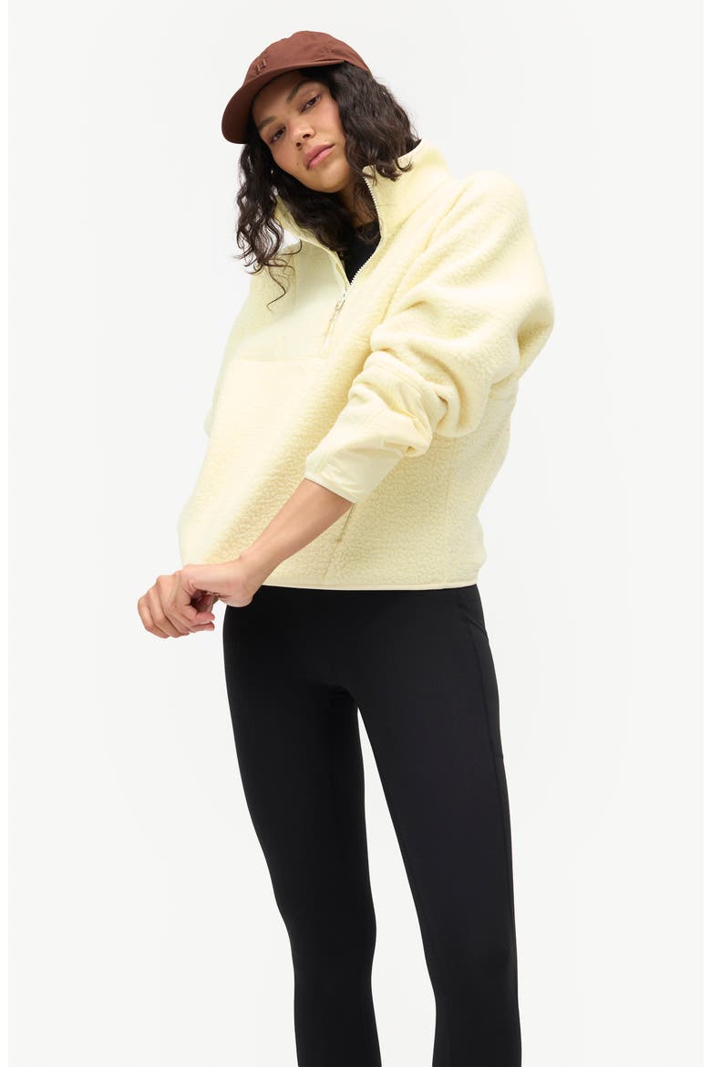 Pieper Water Repellent Recycled Polyester Fleece Quarter Zip Top, Alternate, color, CHARDONNAY