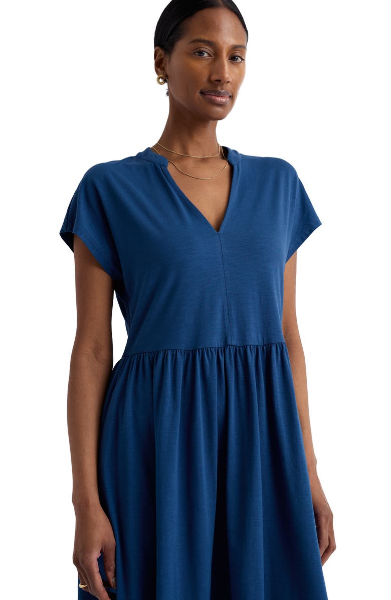 Seasalt Cornwall Zinnia Stretch Organic Cotton Midi Dress, Alternate, color, 