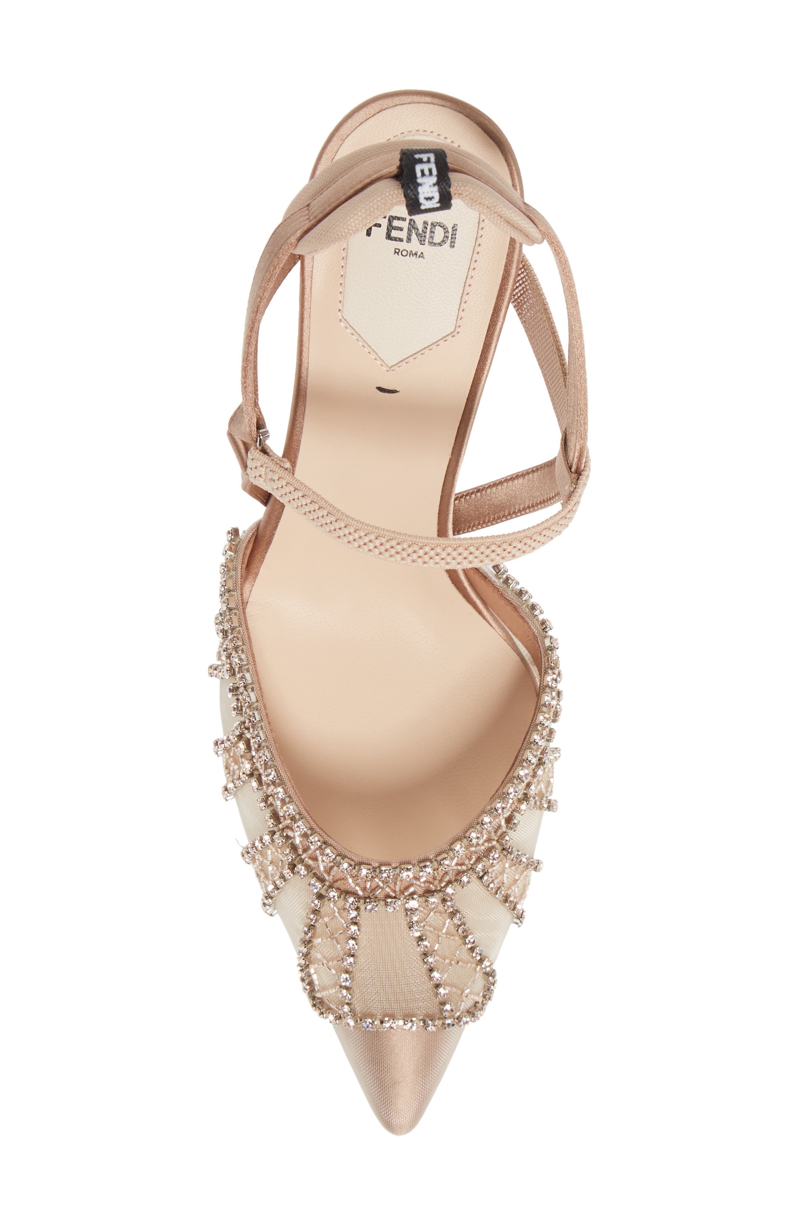 Fendi Colibri Crystal Embellished Slingback Pump, Alternate, color, 