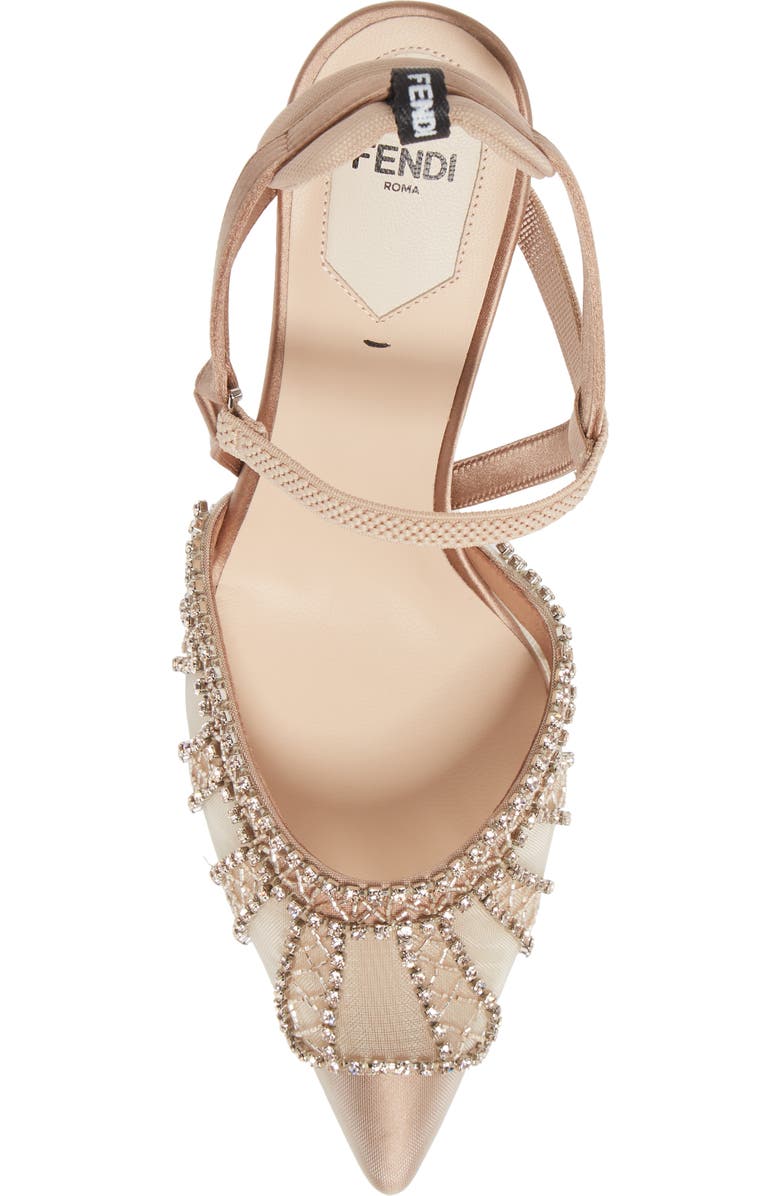Fendi Colibri Crystal Embellished Slingback Pump, Alternate, color,