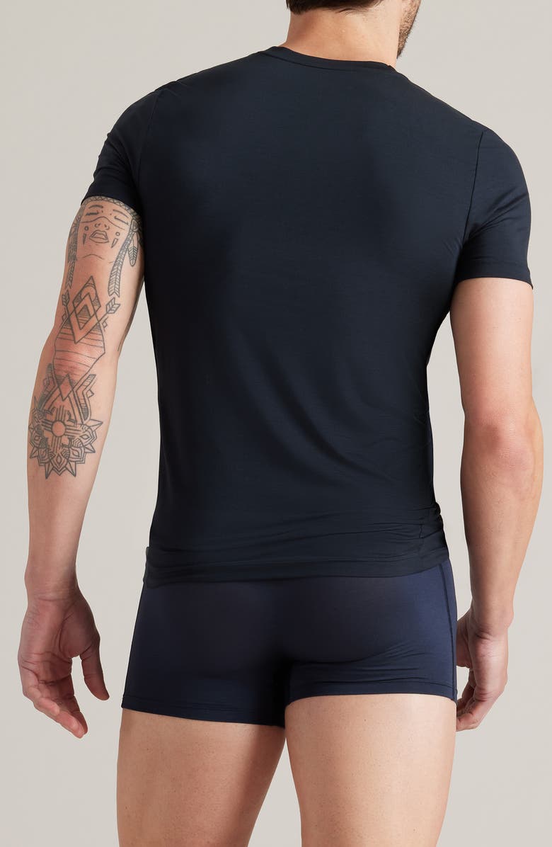 Rhone C.O.R. V-Neck Undershirt, Alternate, color, Pure Black