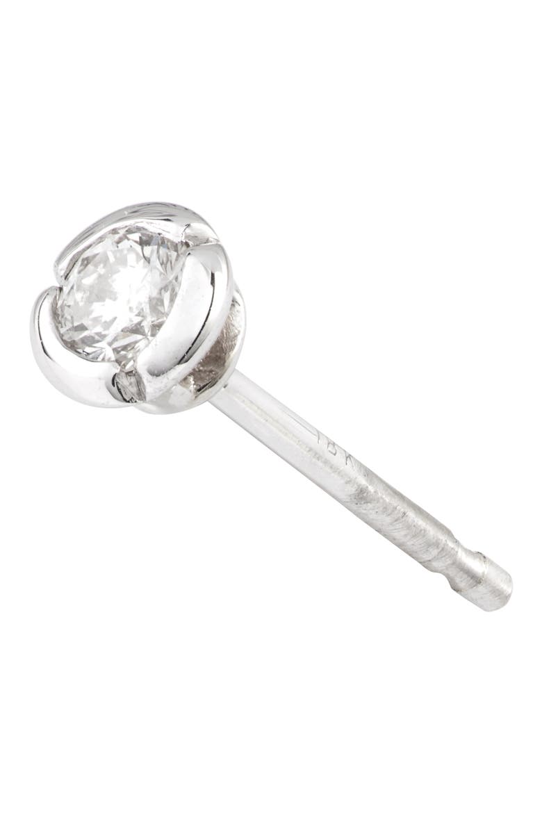 Petite Bezel Diamond Stud Earrings (Nordstrom Exclusive), Alternate, color, WHITE GOLD/ DIAMOND