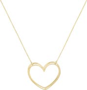 The Lovery Fine Jewelry Large Gold Open Heart Necklace