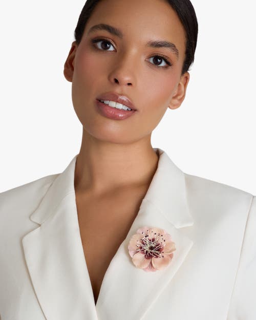 Helena Simon The Cherry Blossom Floral Brooch In Pink