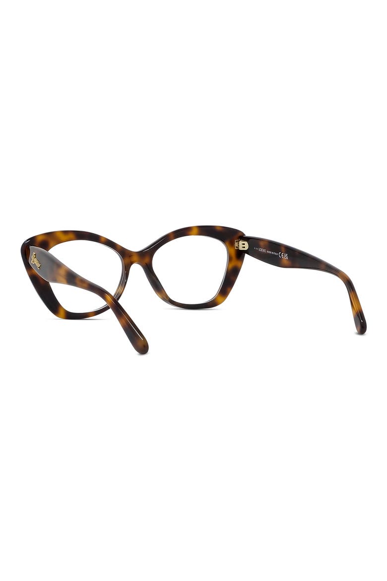 Curvy 52mm Cat Eye Optical Glasses, Alternate, color, DARK HAVANA