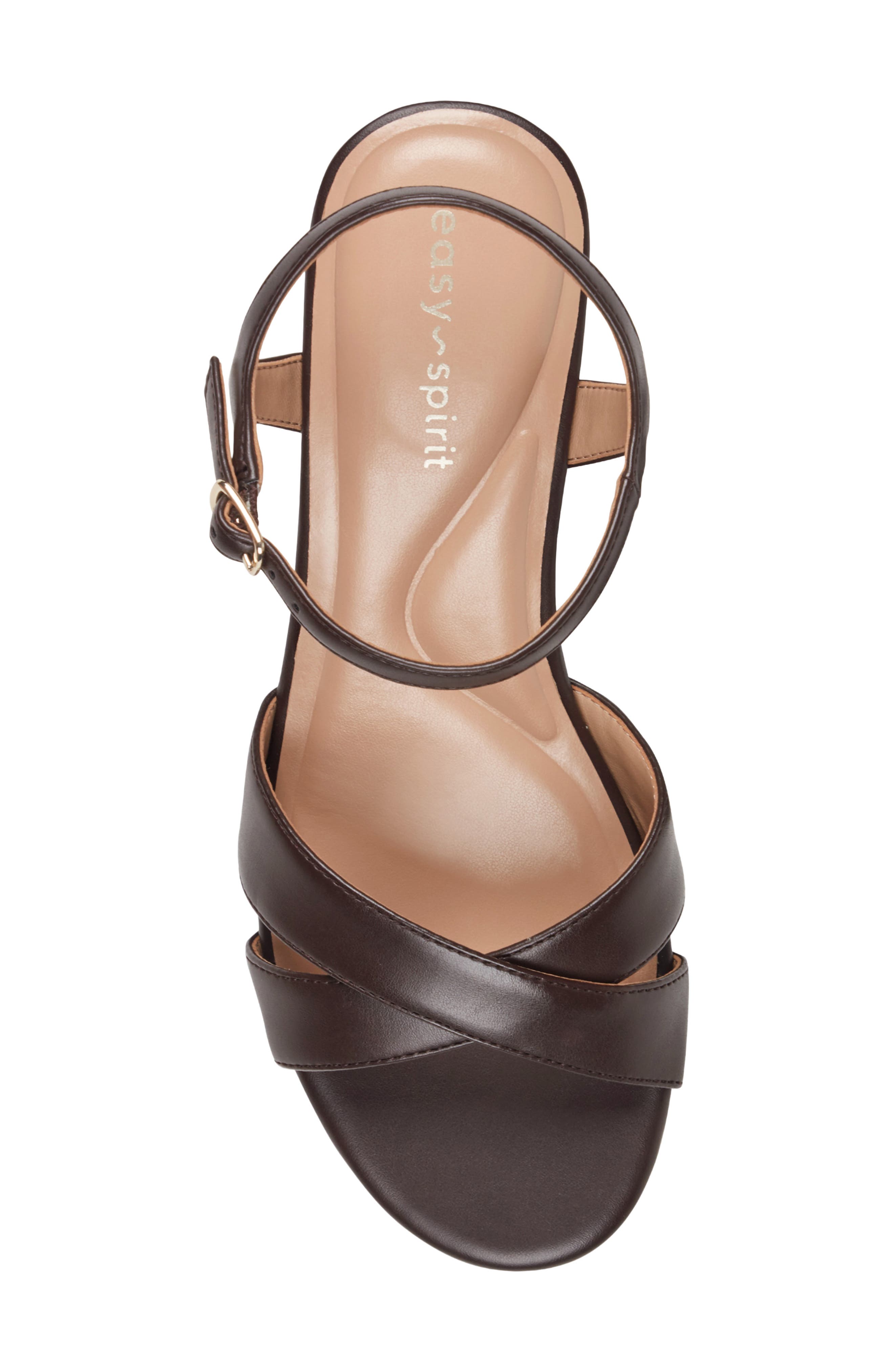 Noya Wedge Sandal, Alternate, color, DARK BROWN