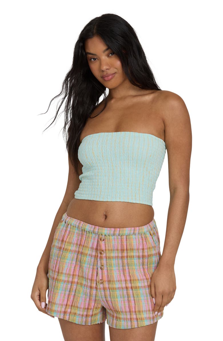 Billabong Sweet Check Print Shorts, Alternate, color, Party Pink