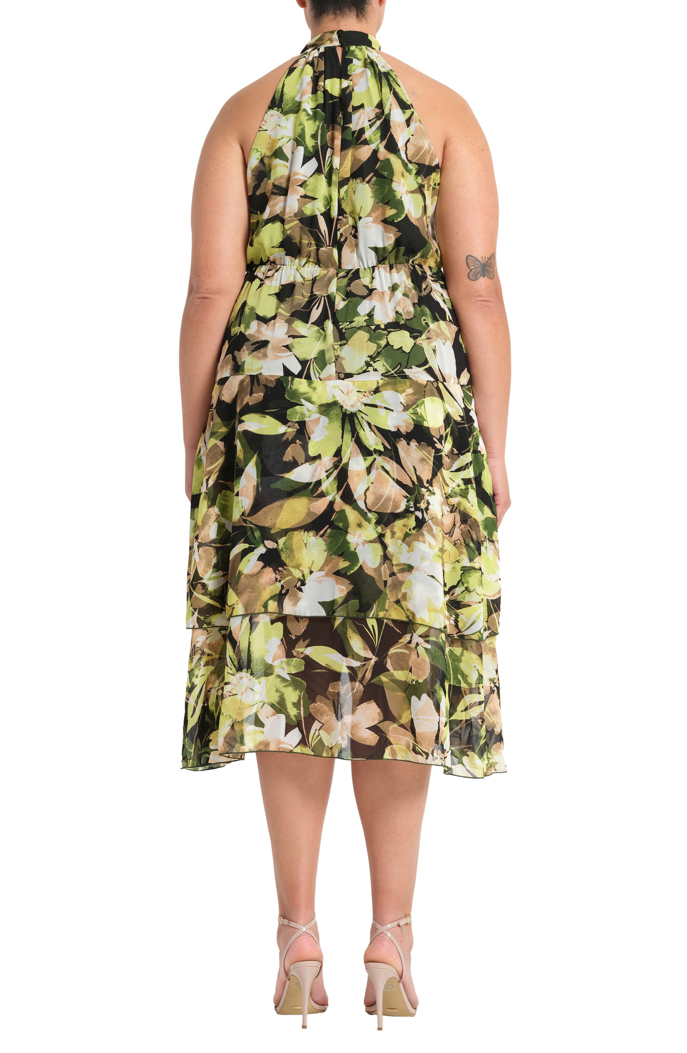 Chlora Print Ruffle Sleeveless Dress - image 2