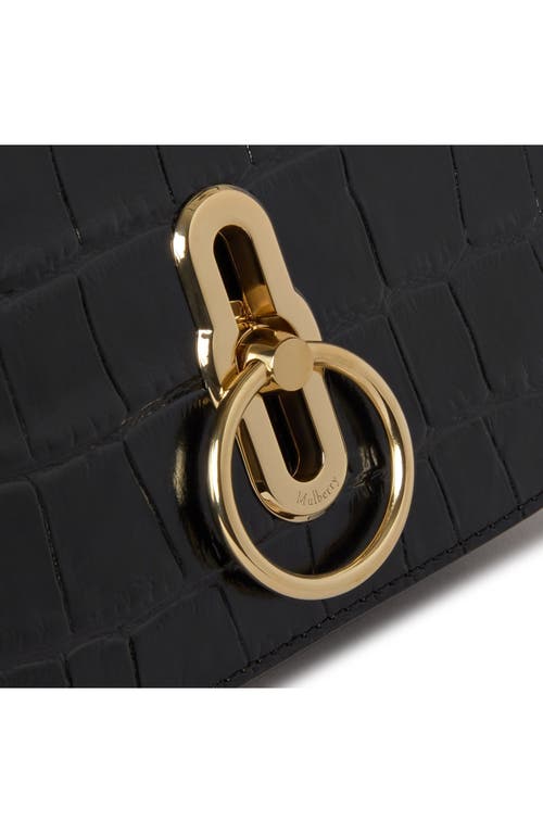 Mulberry Small Amberley Croc Embossed Leather Satchel