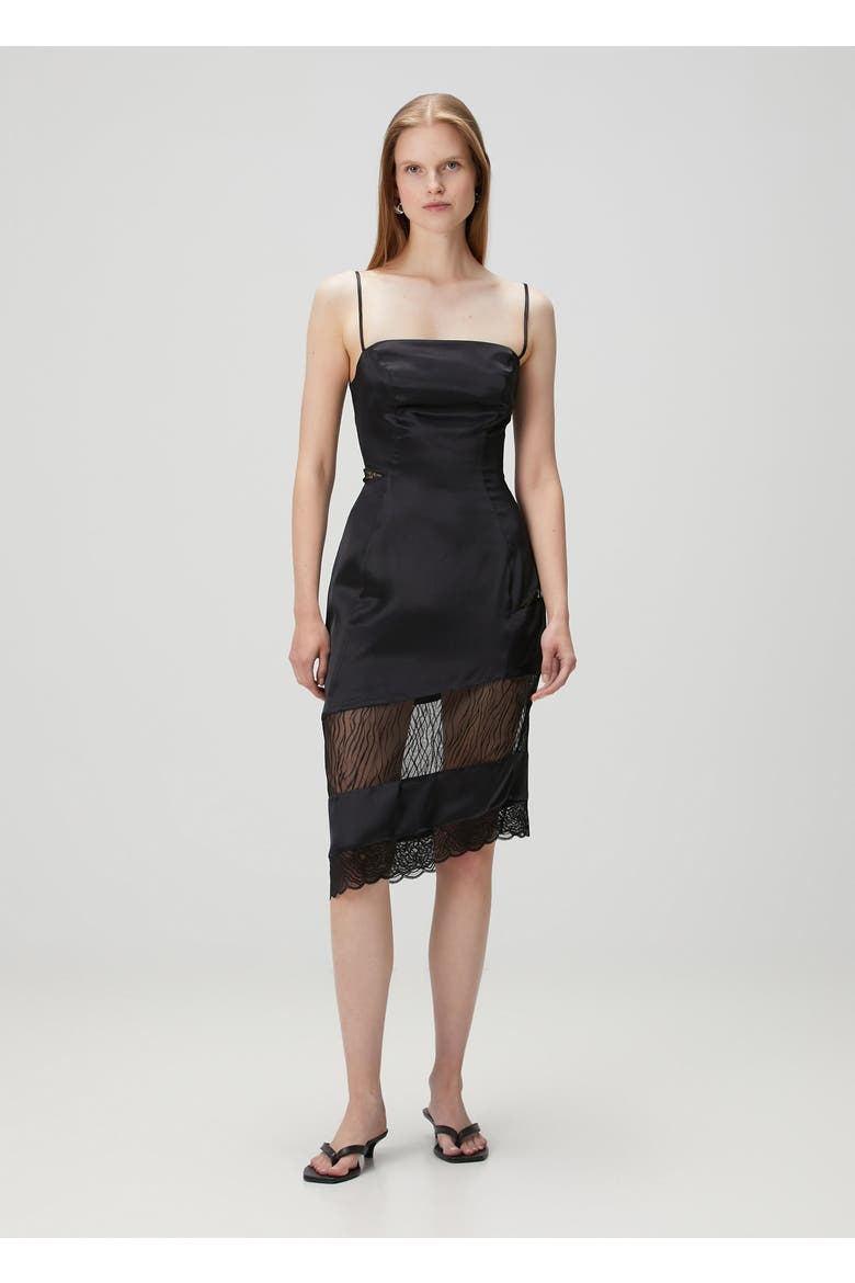 Pure Silk Women Black Dress, Alternate, color, BLACK