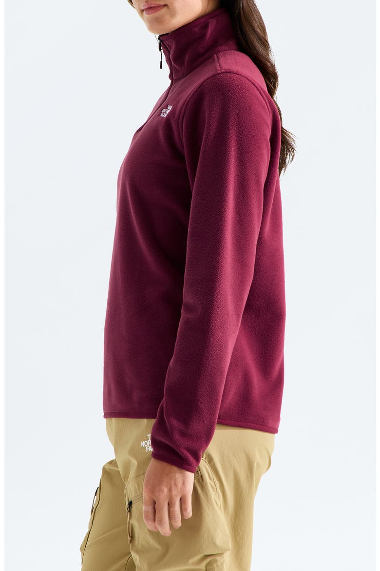 Glacier Fleece Quarter Zip Pullover, Alternate, color, BURGUNDY CRUSH