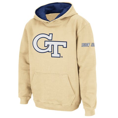 Youth Stadium Athletic Gold Georgia Tech Yellow Jackets Big Logo Pullover Hoodie