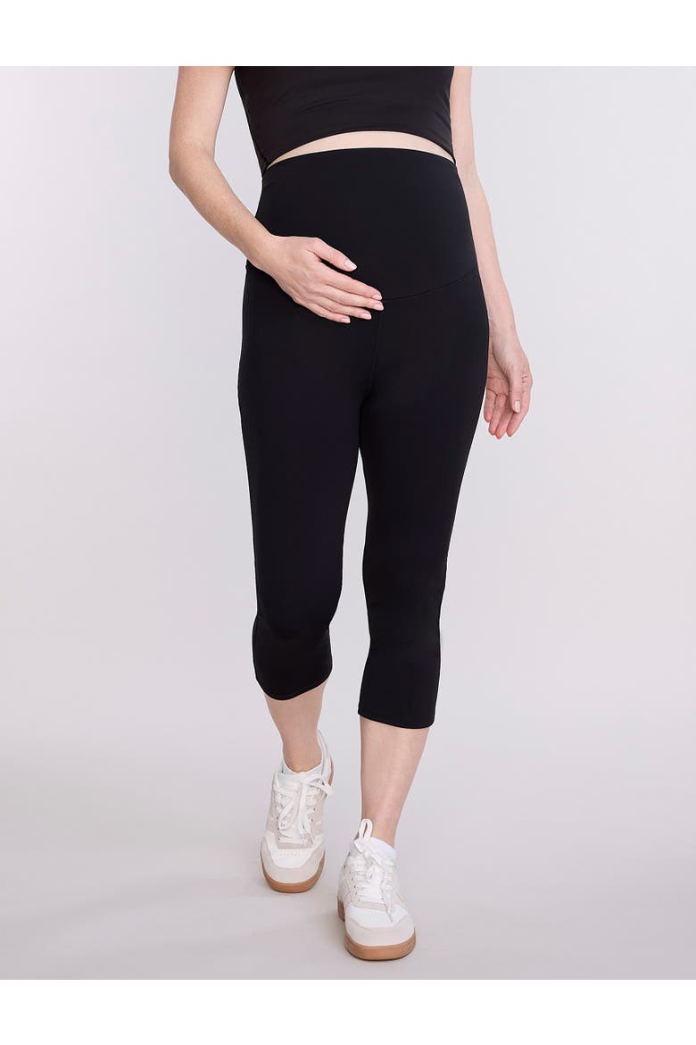 Over the Belly Active Capri Legging, Main, color, Black