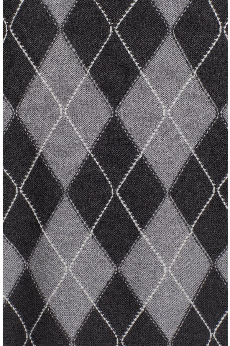 Merino Wool Argyle Sweater, Alternate, color, CHARCOAL