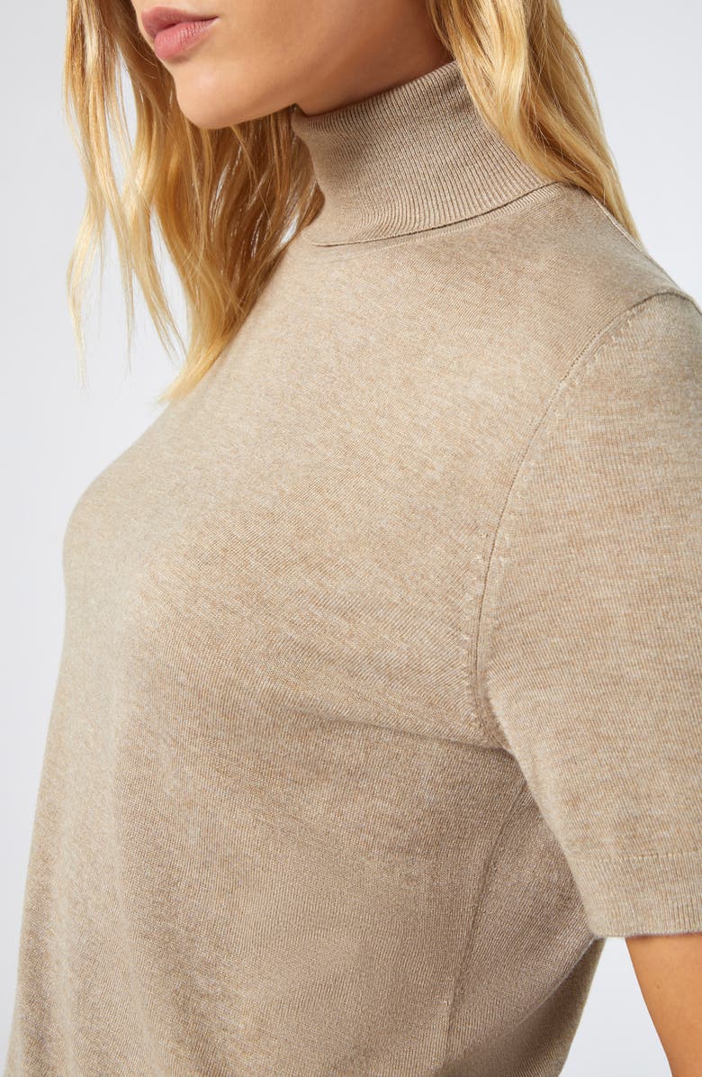 Marina Rinaldi Short Sleeve Turtleneck Sweater, Alternate, color, 
