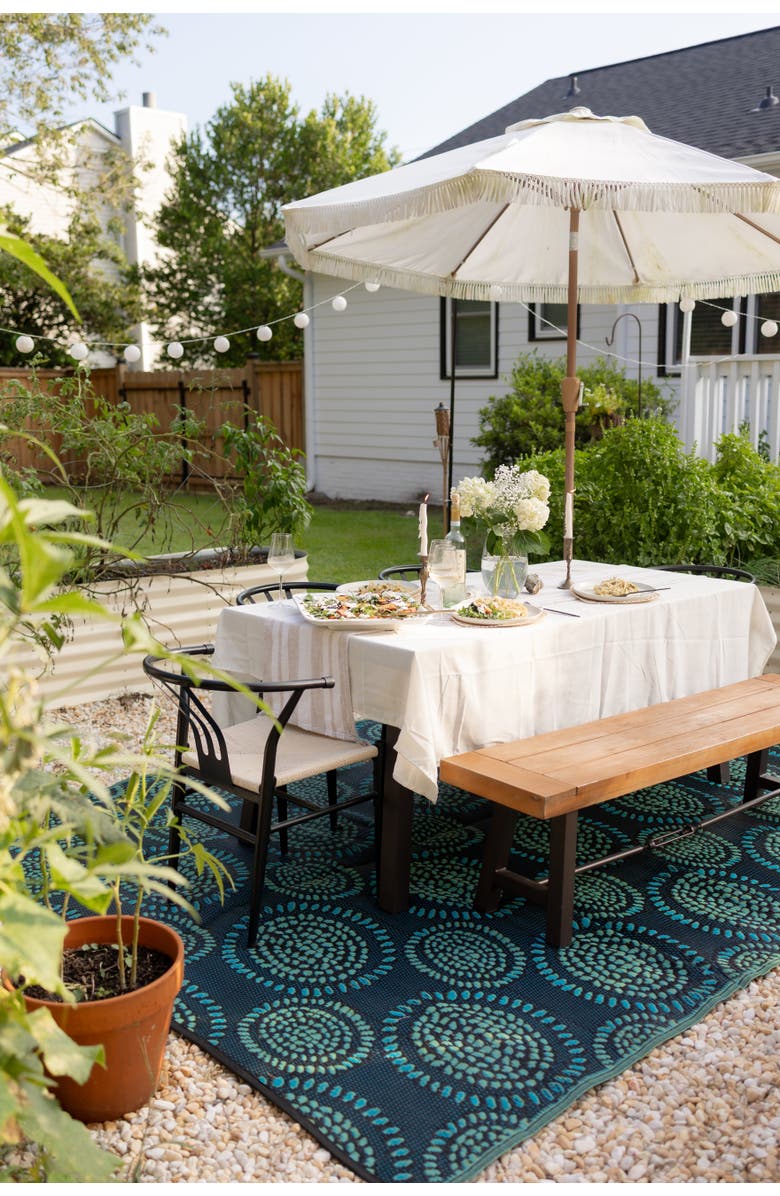 Mad Mats Molly Rug, Alternate, color, Black Aqua - 8'X10'