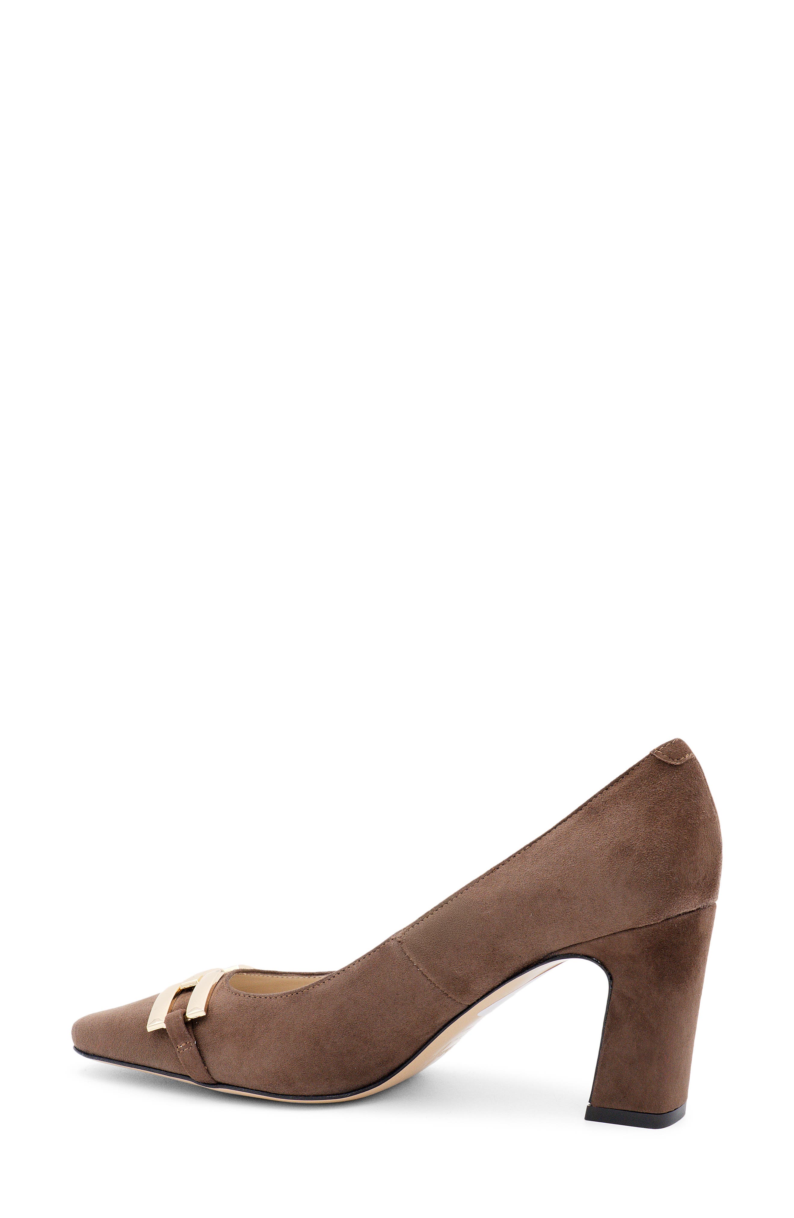 Fante Chain Detail Pump, Alternate, color, DARK BROWN CASHMERE GOLD
