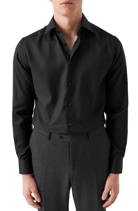 Contemporary Fit Twill Dress Shirt (Regular & Big)