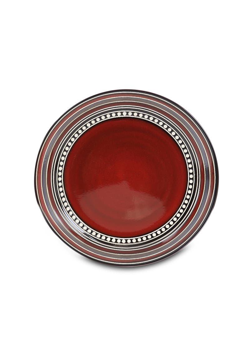 Cafe Versailles 16 Piece Double Bowl Dinnerware Set -, Alternate, color, Red