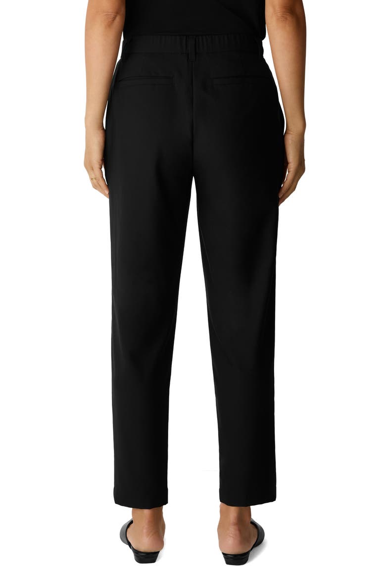 Wool Ankle Tapered Trousers, Alternate, color, BLACK