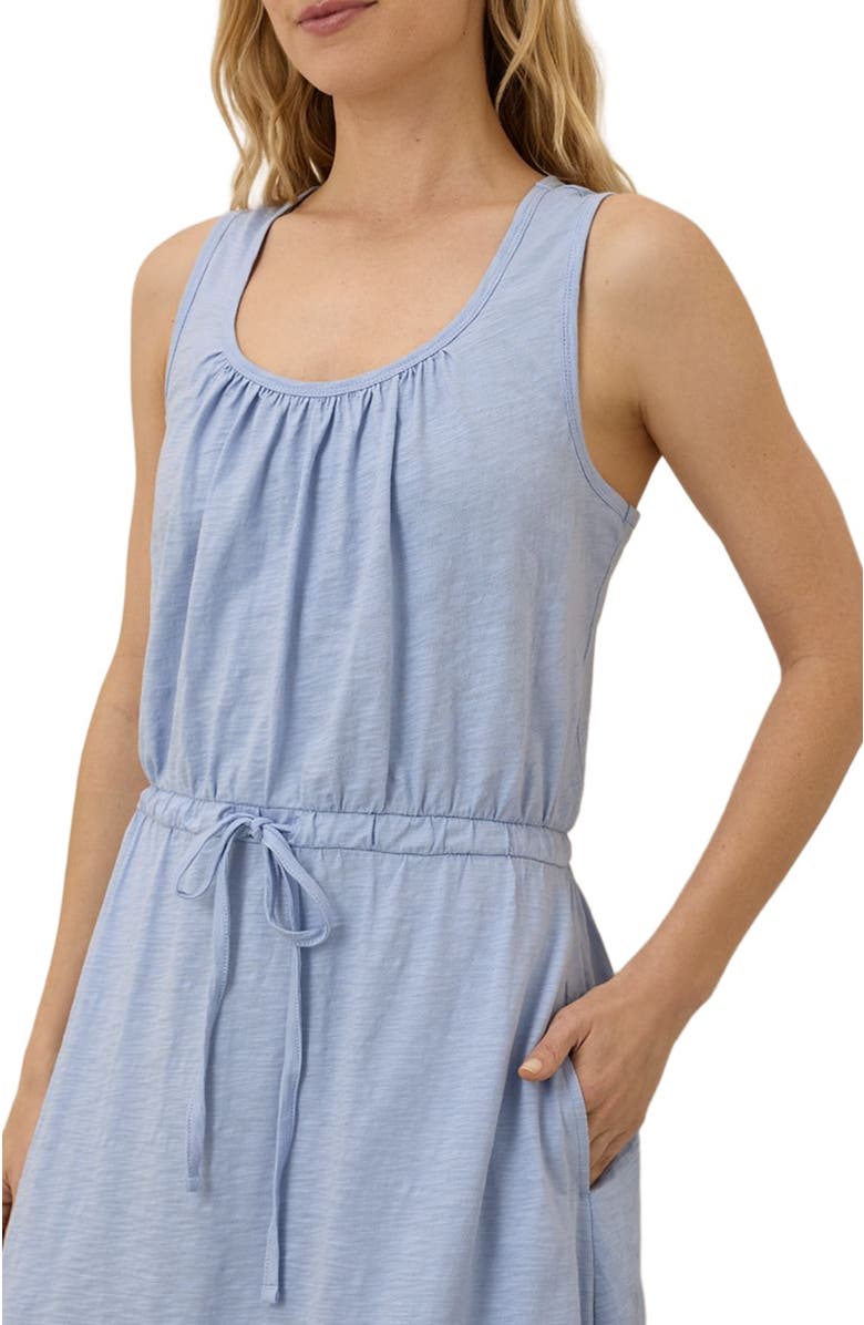 Pact Organic Cotton Relaxed Slub Tank Maxi Dress, Alternate, color, Cornflower Blue