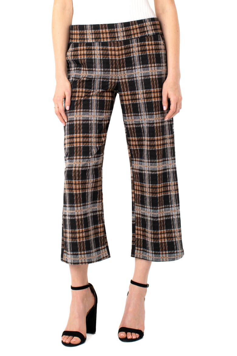 Mabel Plaid High Waist Wide Leg Crop Pants video