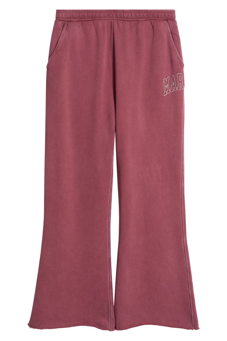 Big Stitch Open Leg Sweatpants, Alternate, color, OXBLOOD RED