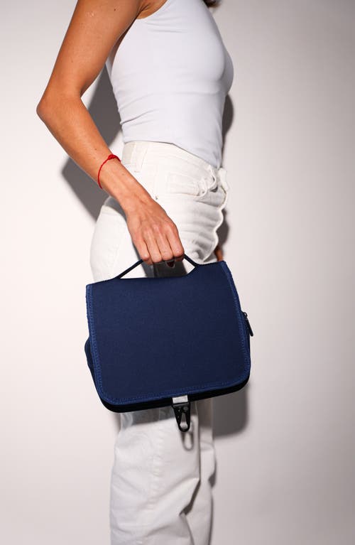 Pop Ups Brand Neoprene Water Resistant Hanging Toiletry Case In Blue