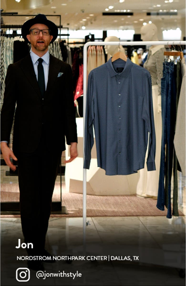 OoohCotton<sup>®</sup> Geometric Button-Up Shirt, sales video thumbnail