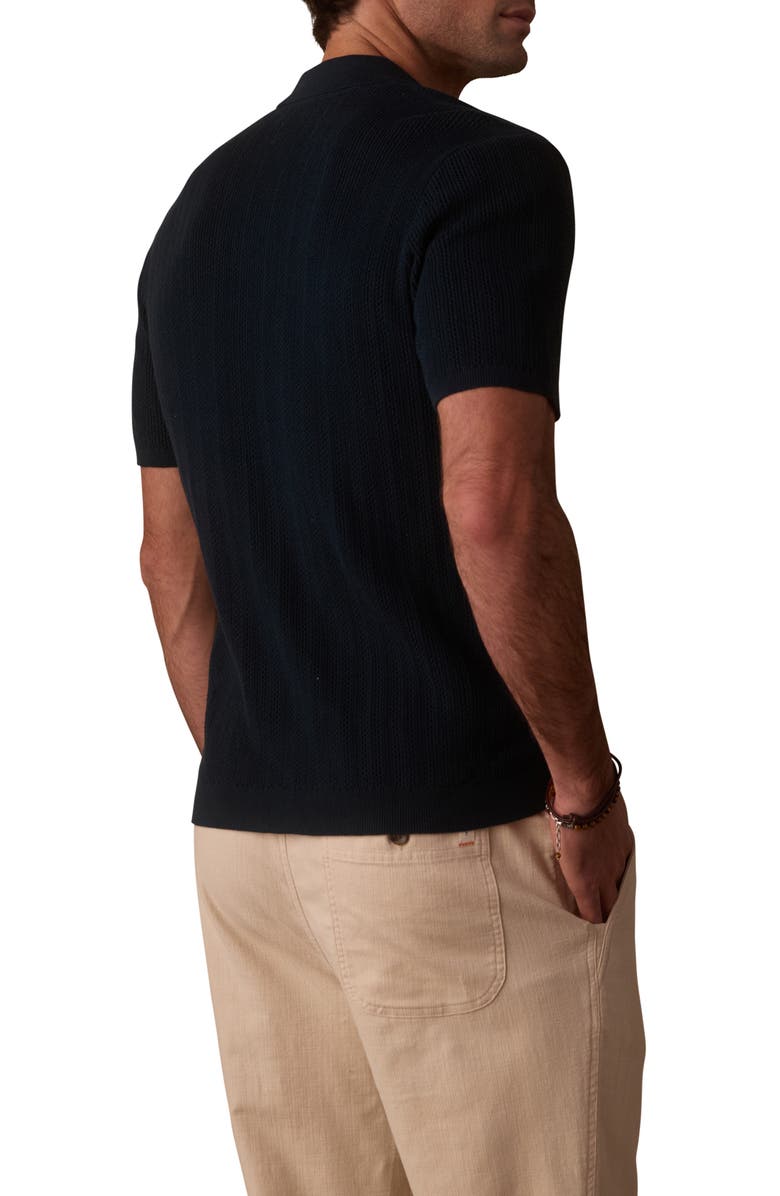The Normal Brand Robles Texture Knit Camp Shirt, Alternate, color, Dark Oasis